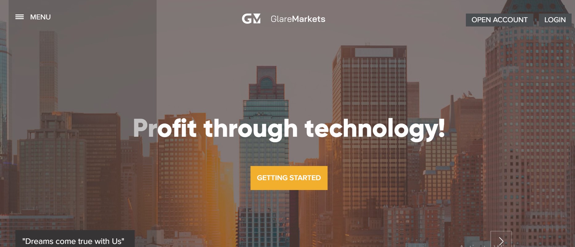 Glare Markets website